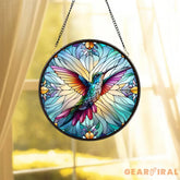 Hummingbirds and Wild Flowers Suncatcher Hummingbird Lovers Window Hanging Hummingbird Suncatcher Hummingbird Gifts